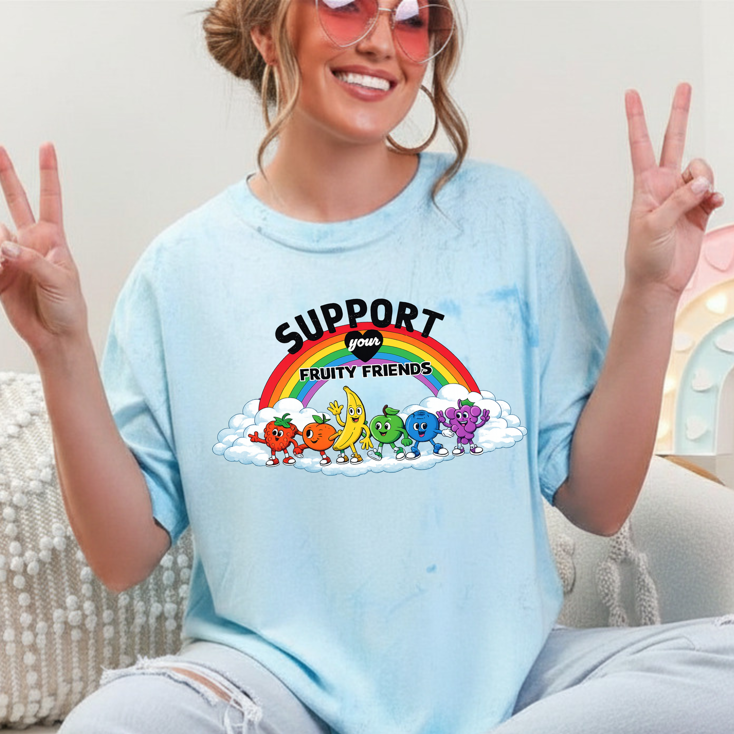 Support your fruity friends (with clouds)